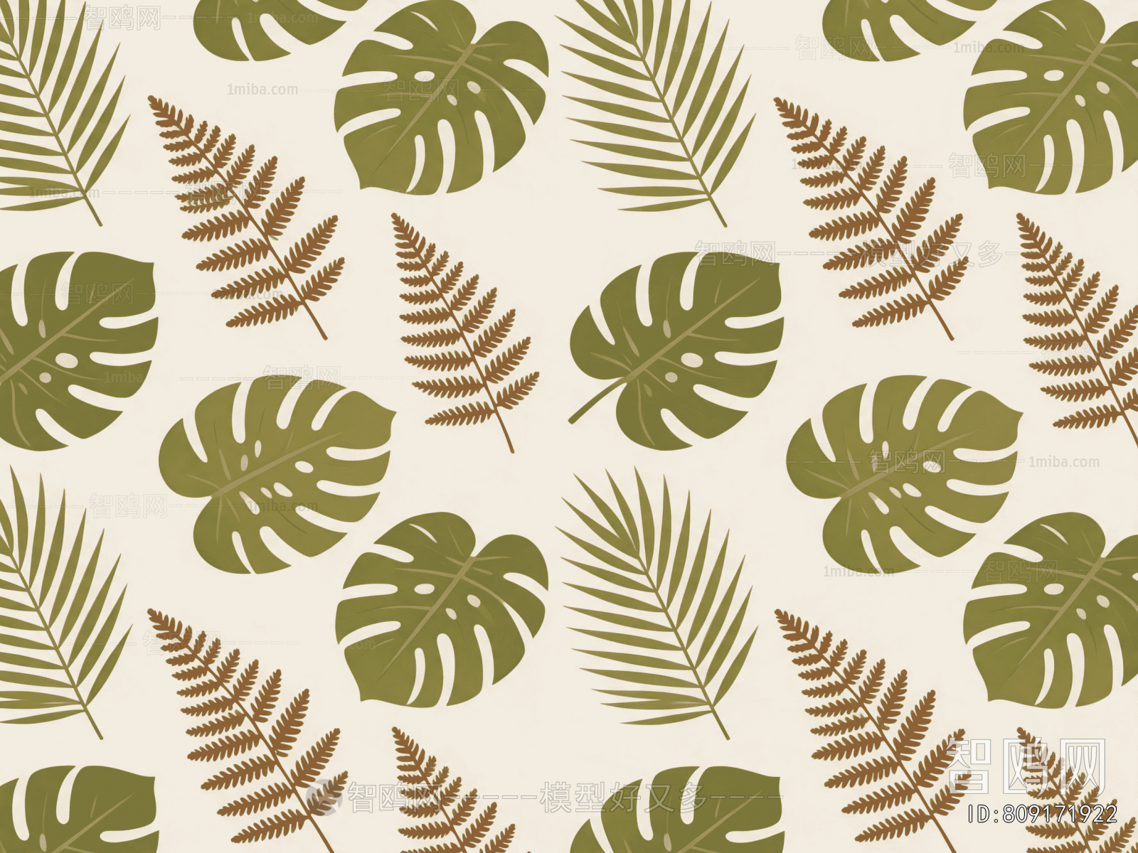 Animal And Plant Pattern Wallpaper