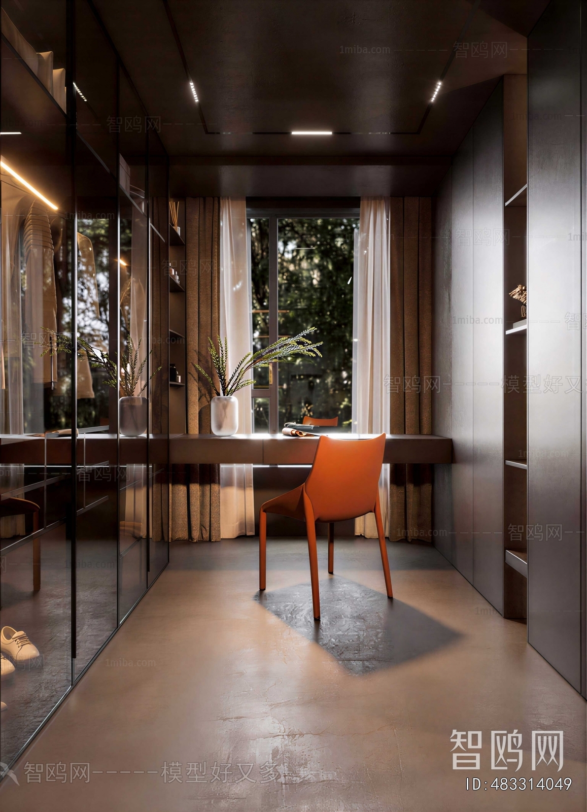 Modern Clothes Storage Area