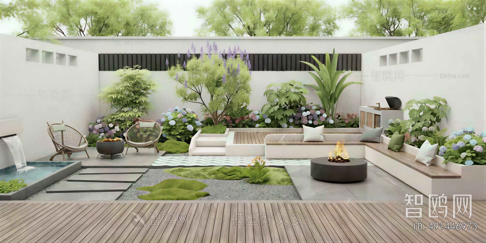 Modern Courtyard/landscape