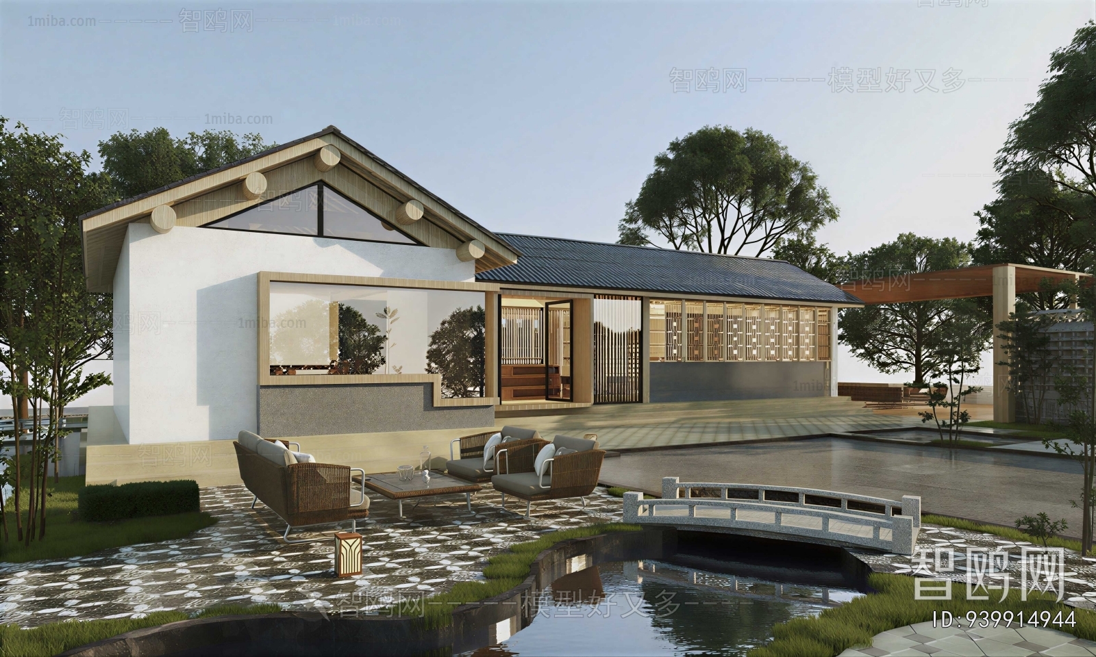 New Chinese Style Courtyard/landscape