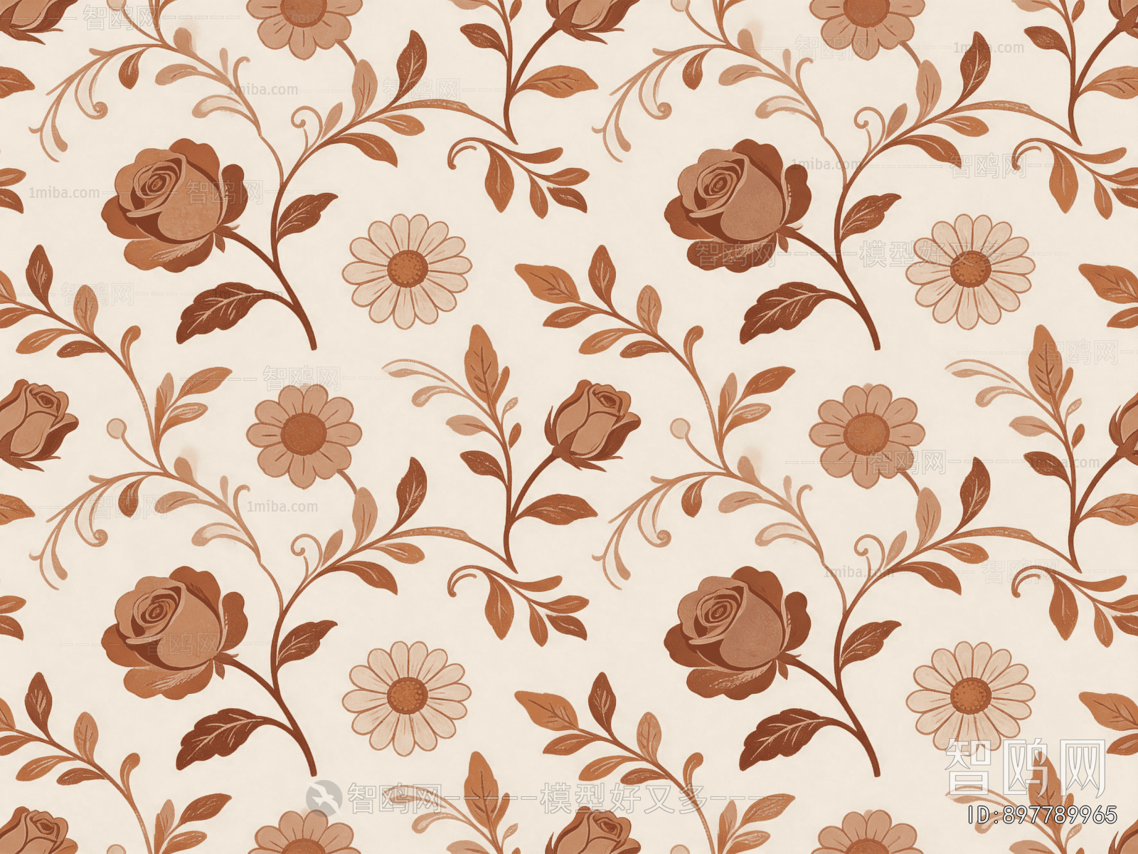 Animal And Plant Pattern Wallpaper
