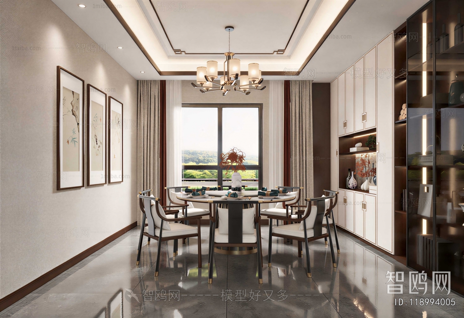 New Chinese Style Dining Room