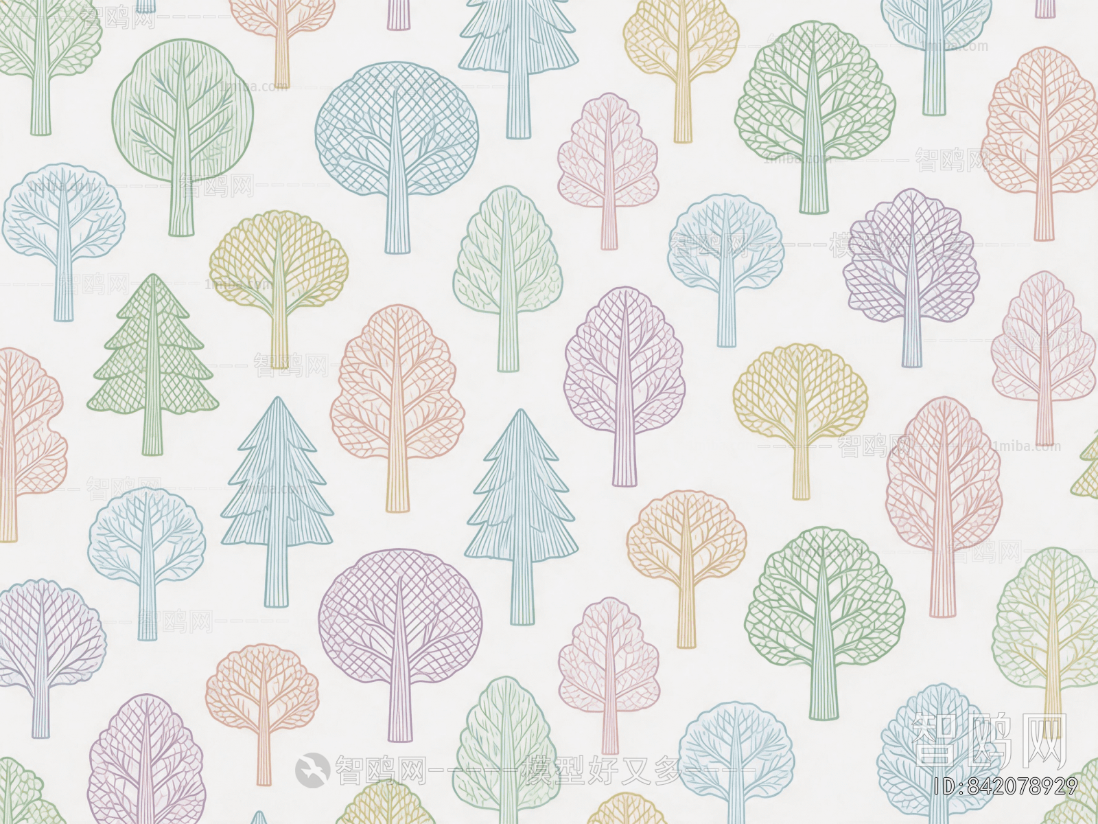 Animal And Plant Pattern Wallpaper