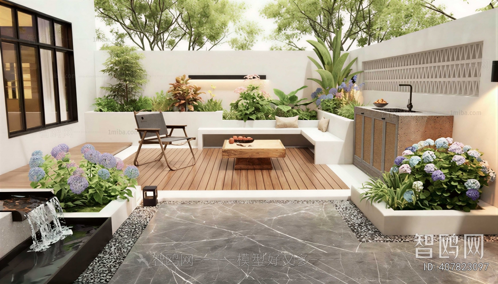Modern Courtyard/landscape