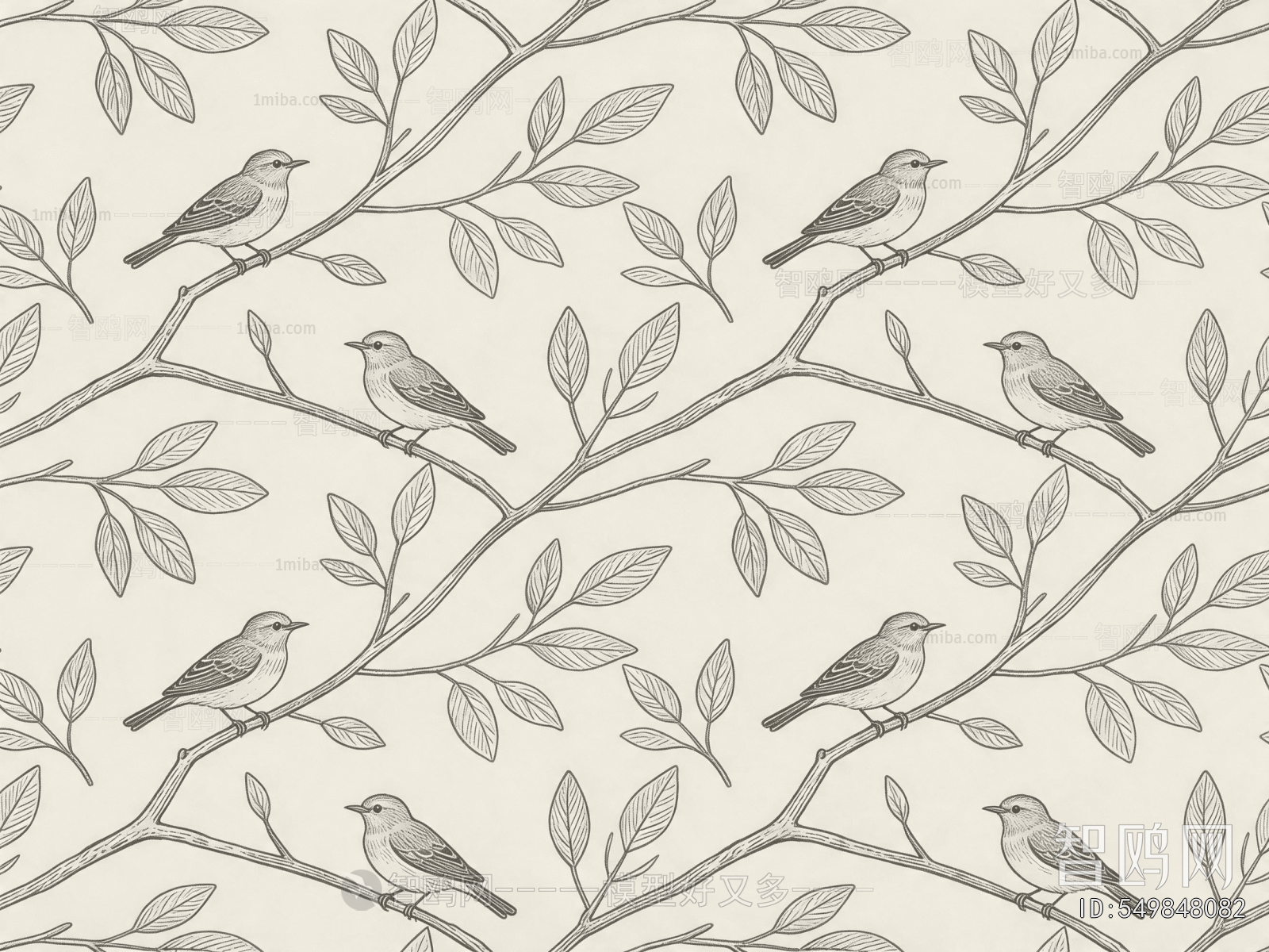 Animal And Plant Pattern Wallpaper