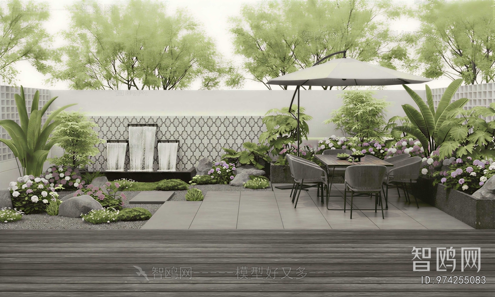 Modern Courtyard/landscape