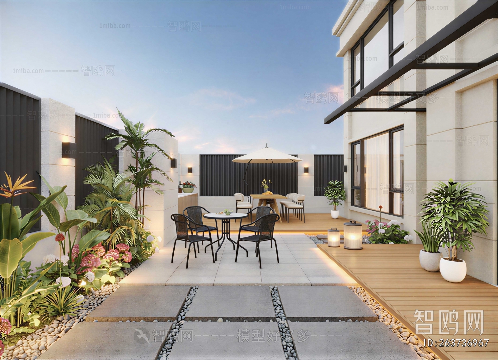 Modern Courtyard/landscape