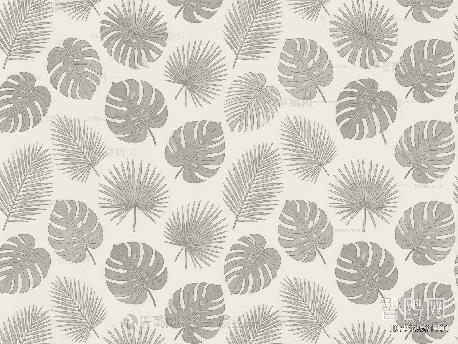Animal And Plant Pattern Wallpaper