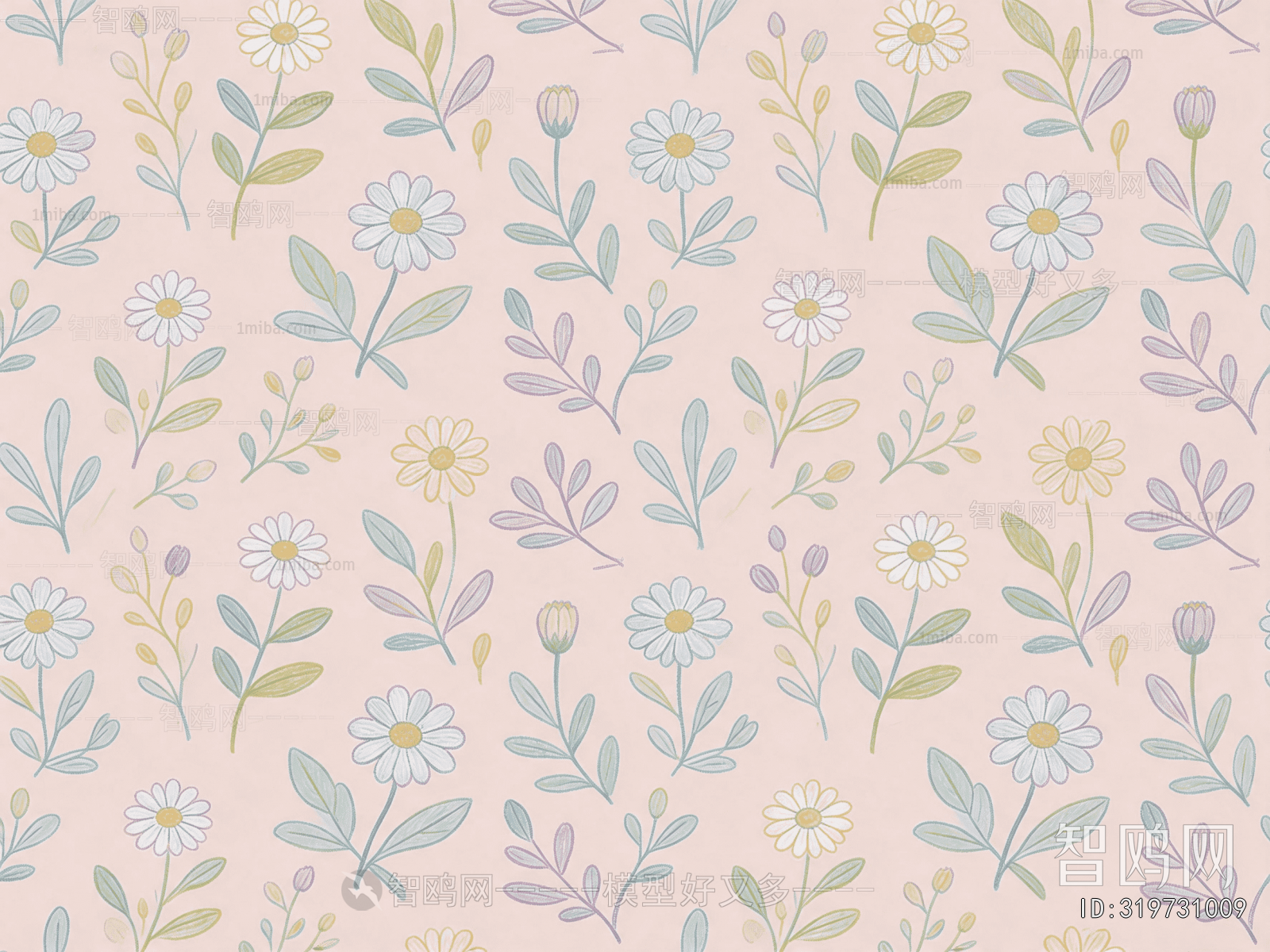 Animal And Plant Pattern Wallpaper