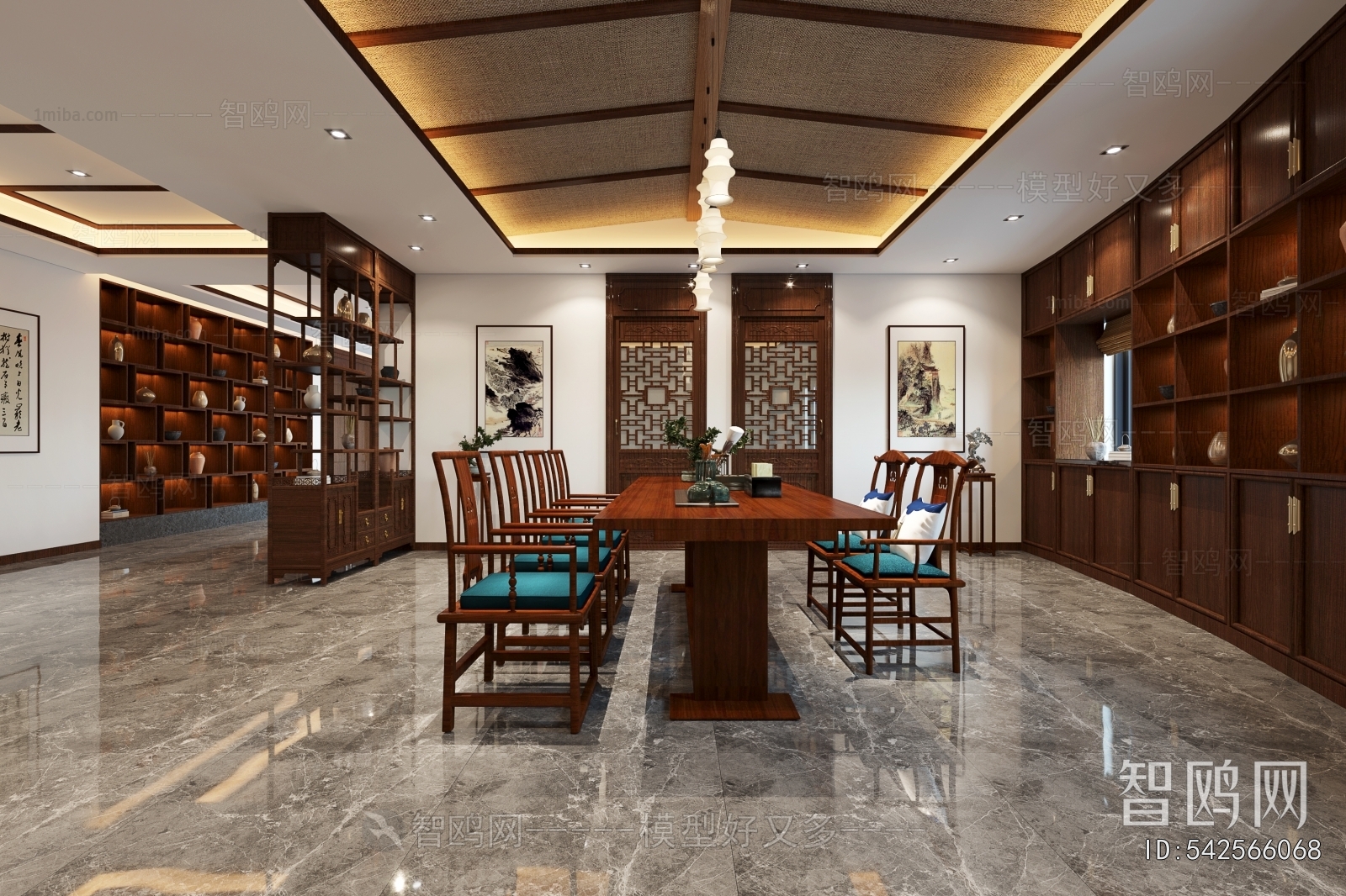 New Chinese Style Study Space