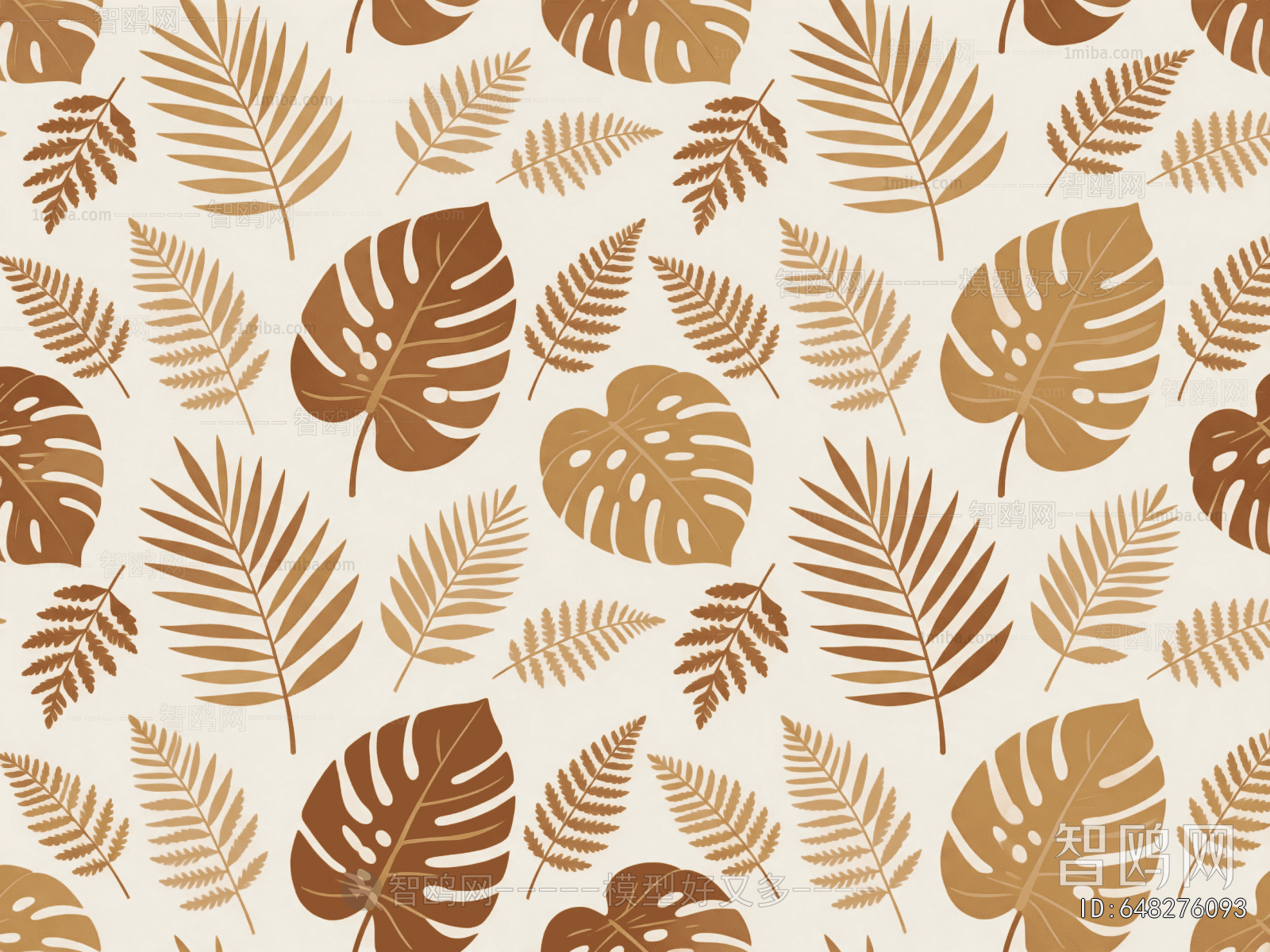 Animal And Plant Pattern Wallpaper