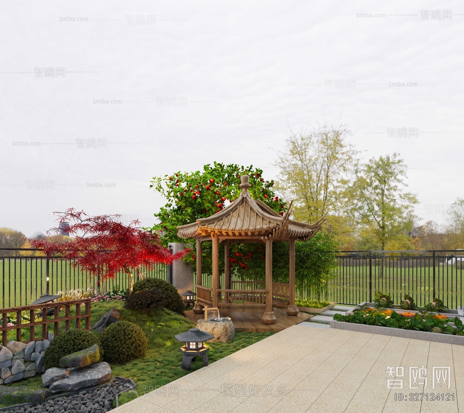 New Chinese Style Courtyard/landscape