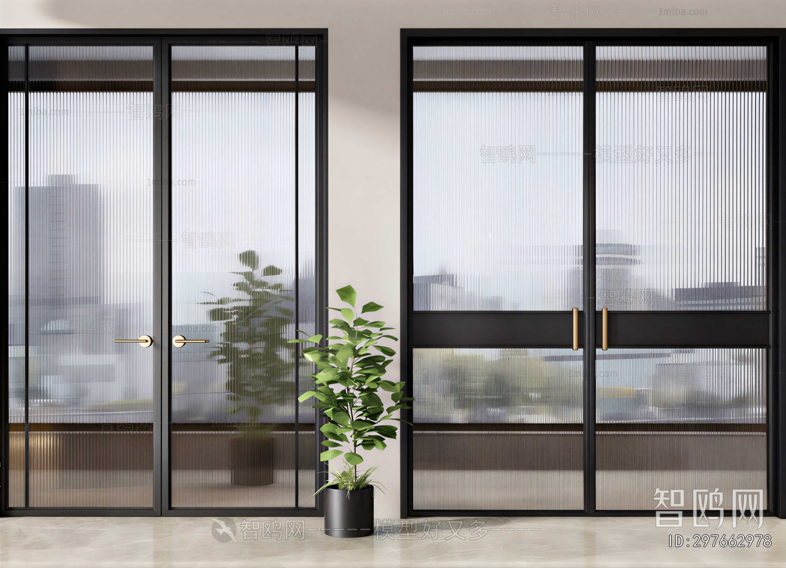 Modern Double Door