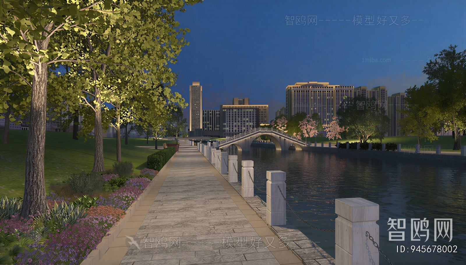 New Chinese Style Park Landscape