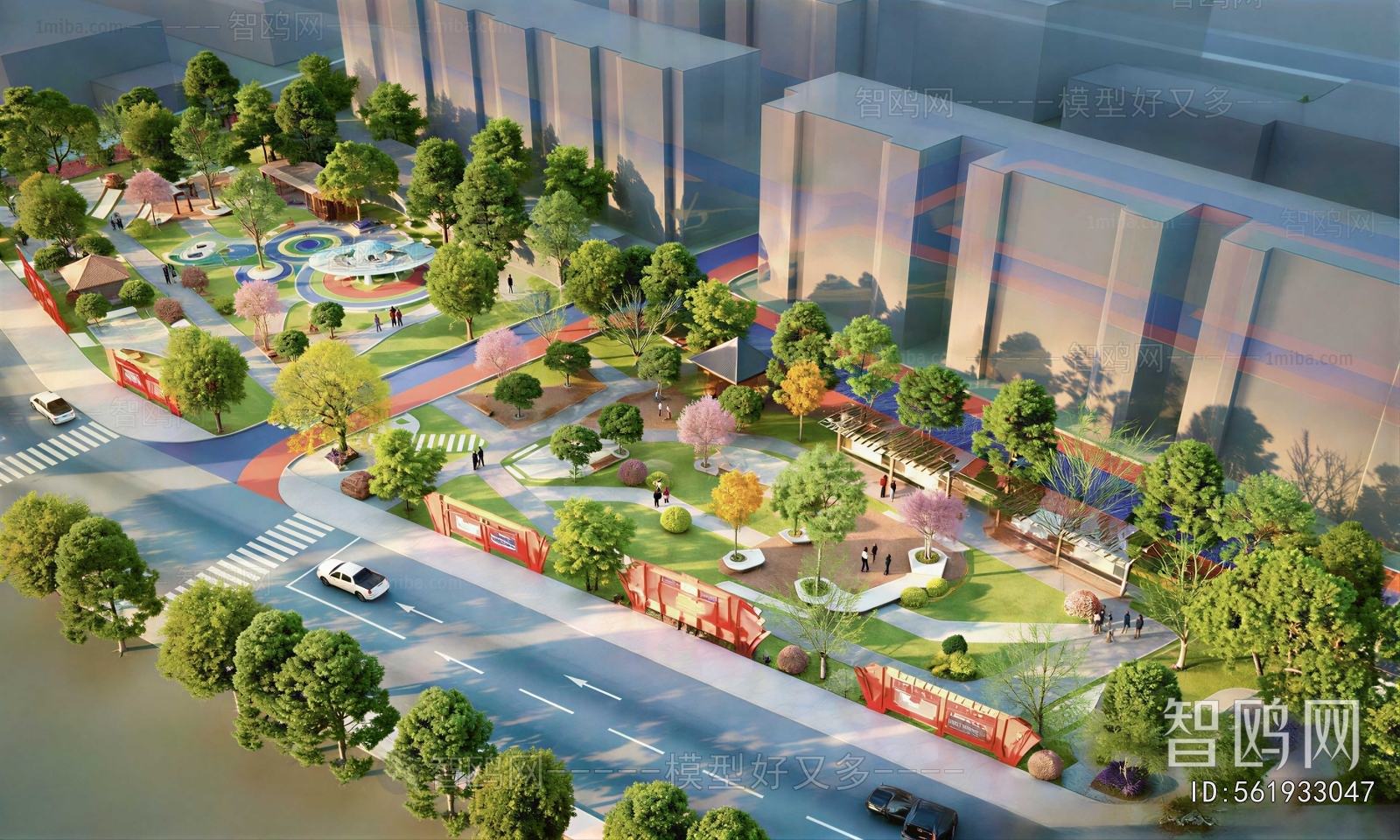 Modern Architectural Bird's-eye View Planning