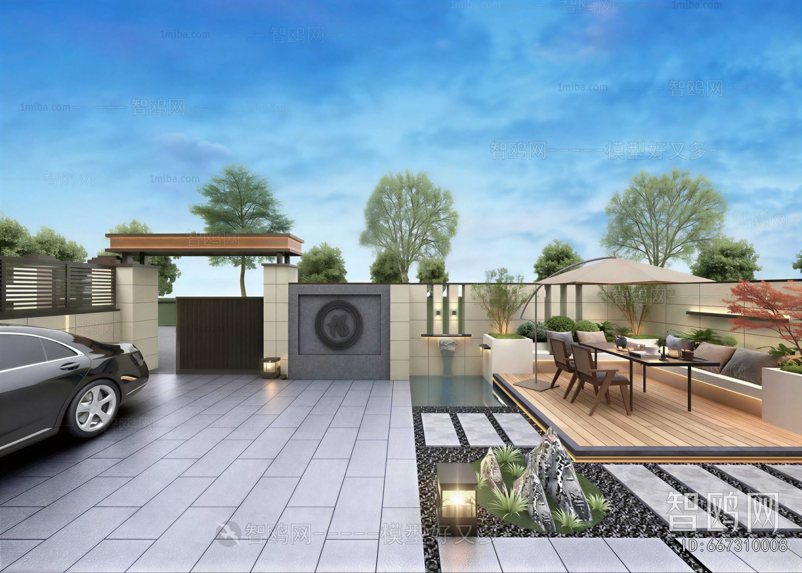 Modern Courtyard/landscape