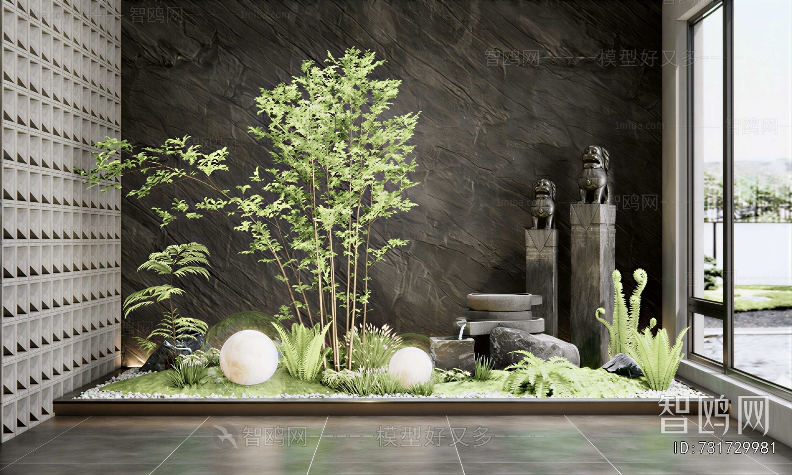 New Chinese Style Plant Landscaping
