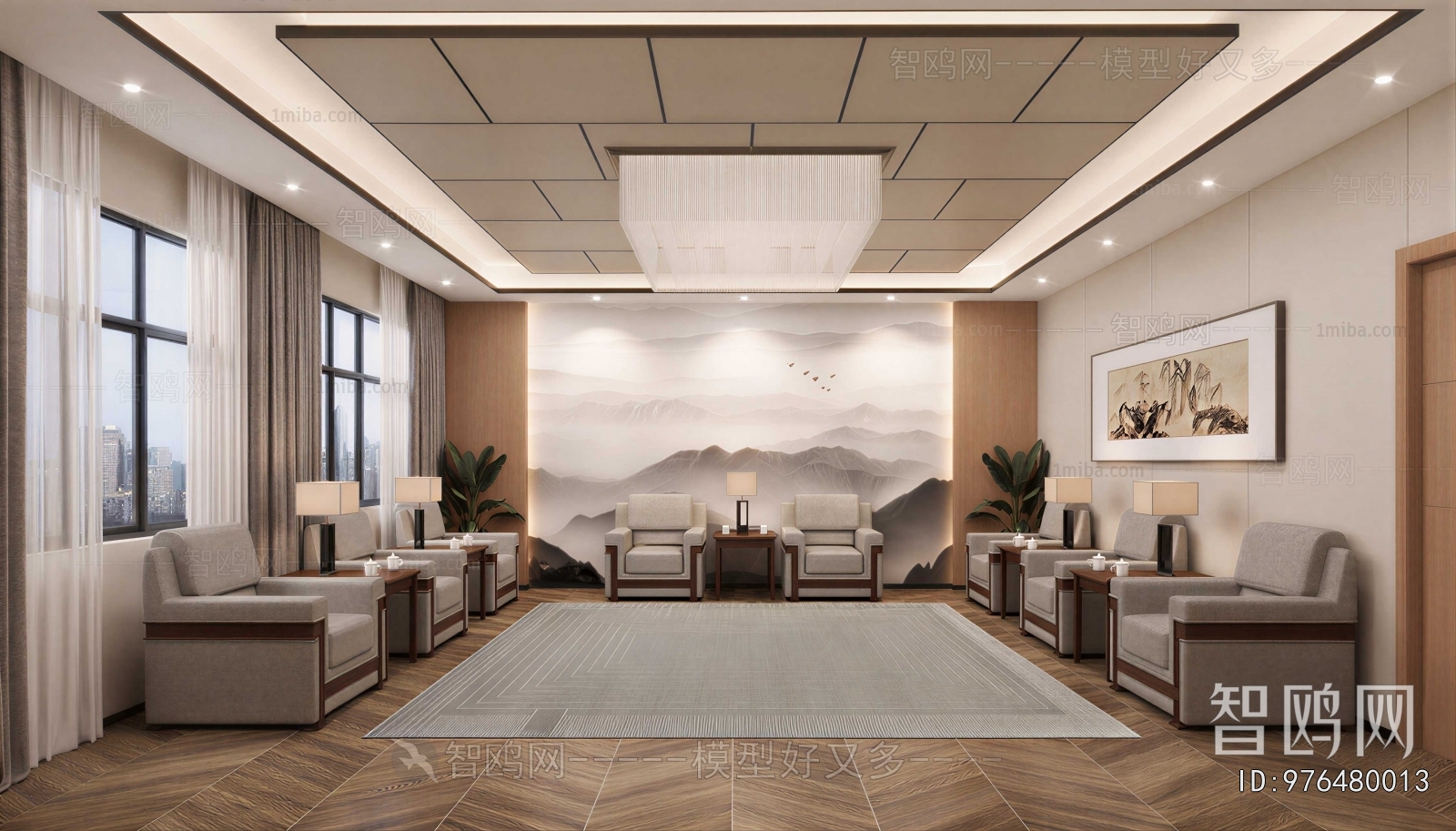 New Chinese Style Reception Room