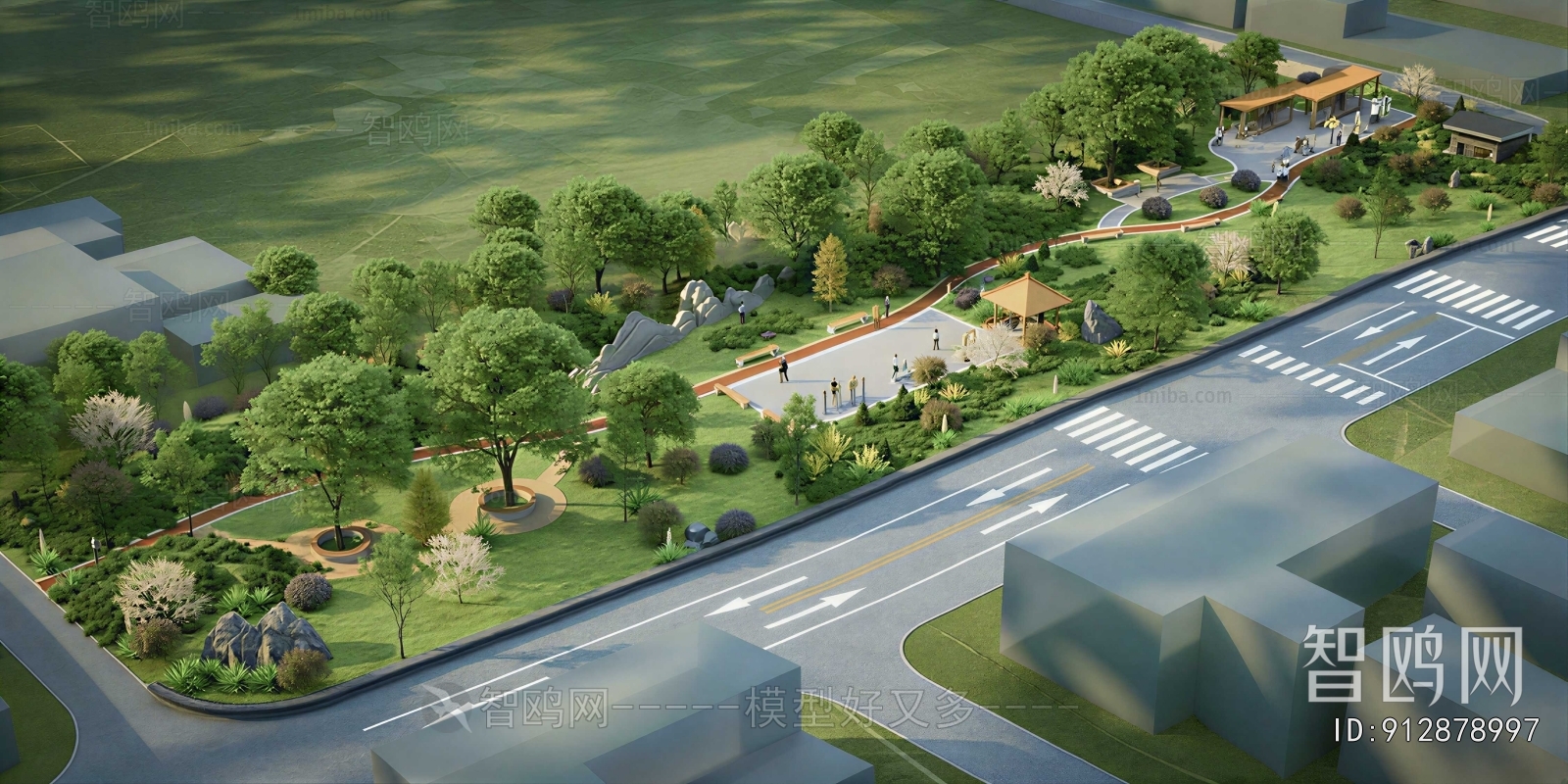Modern Architectural Bird's-eye View Planning