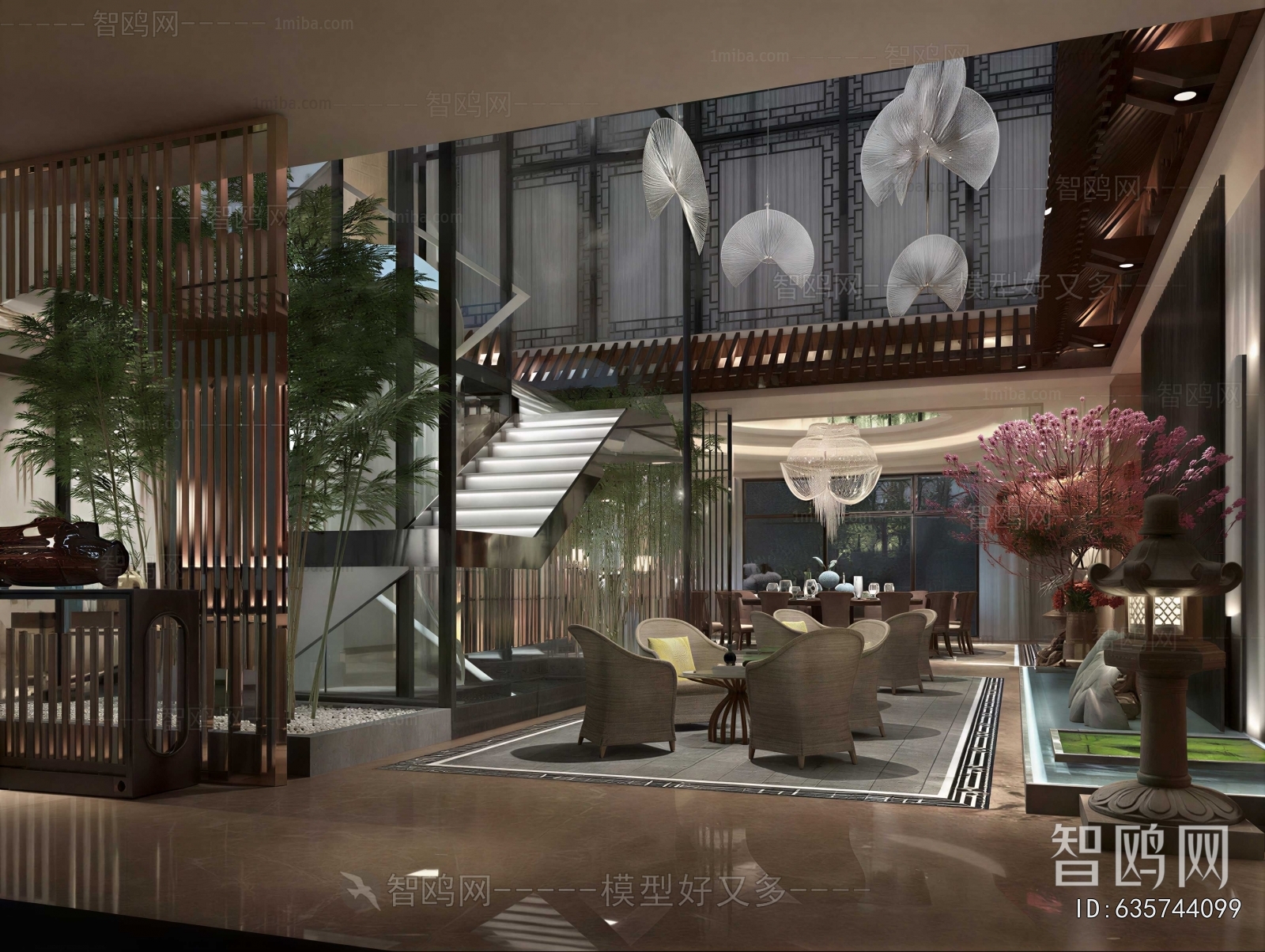 New Chinese Style A Living Room