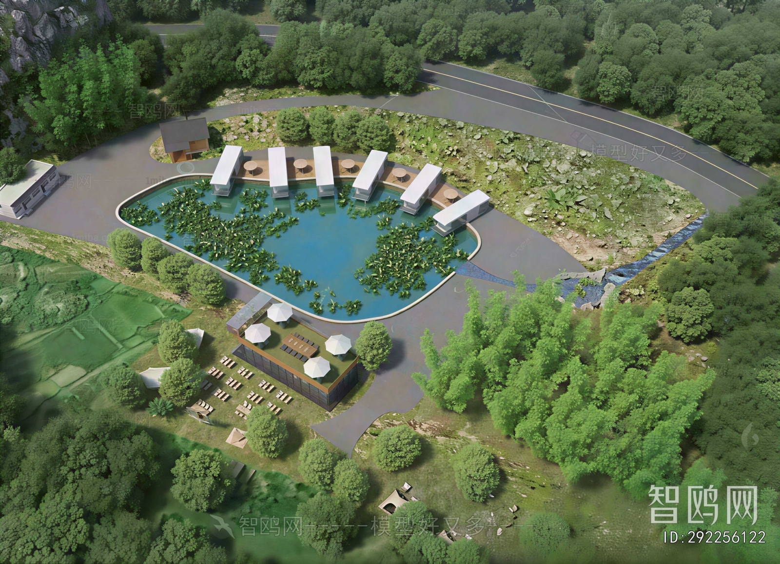Modern Architectural Bird's-eye View Planning
