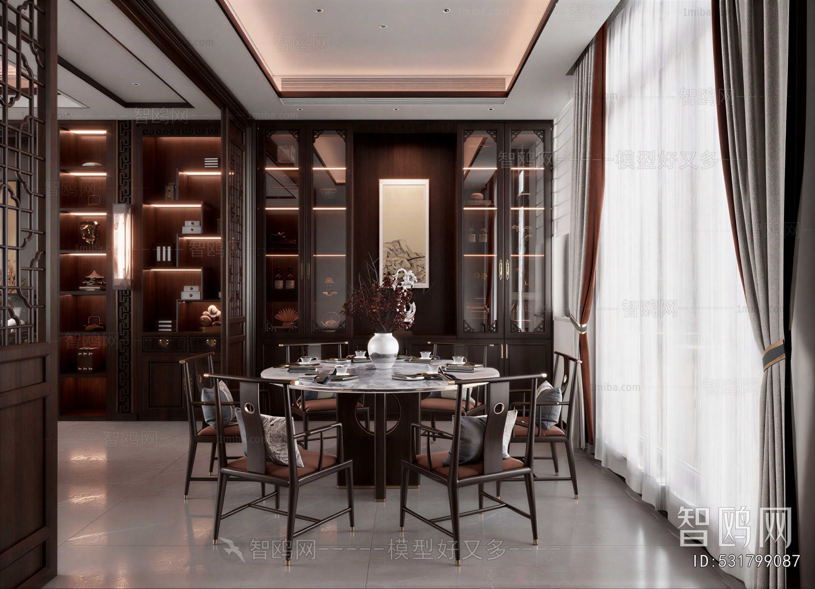 New Chinese Style Dining Room