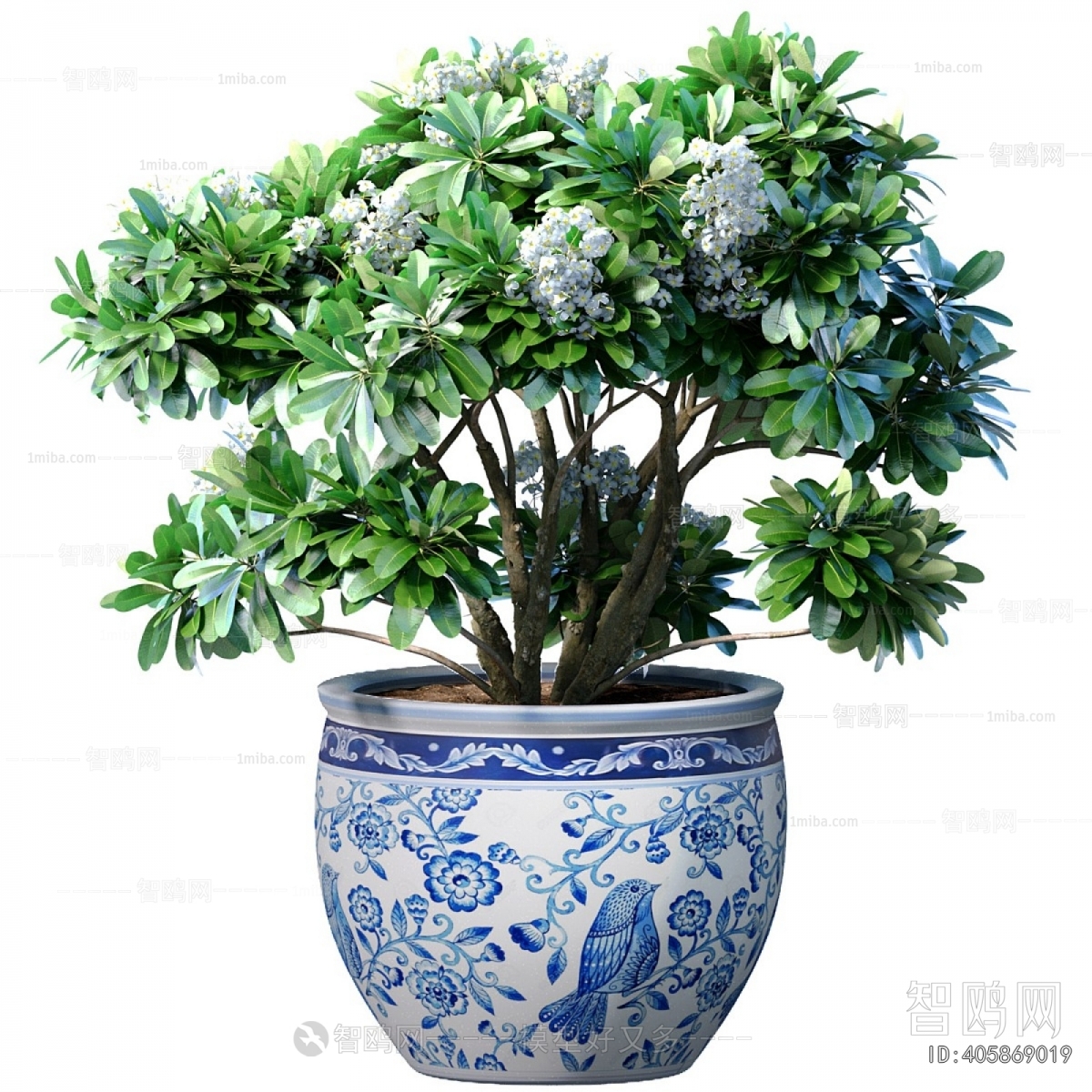 New Chinese Style Ground Green Plant Potted Plants