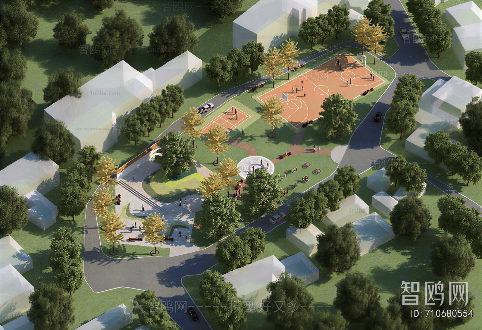 Modern Park Landscape