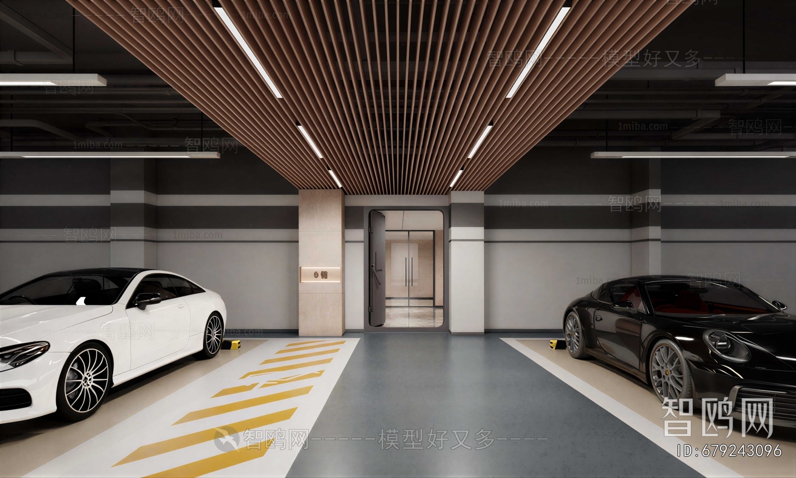 Modern Underground Parking Lot