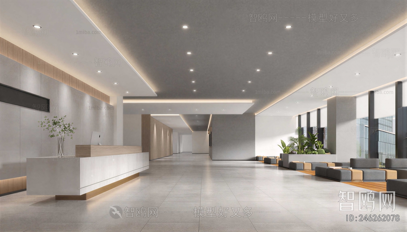 Modern Office Reception Desk
