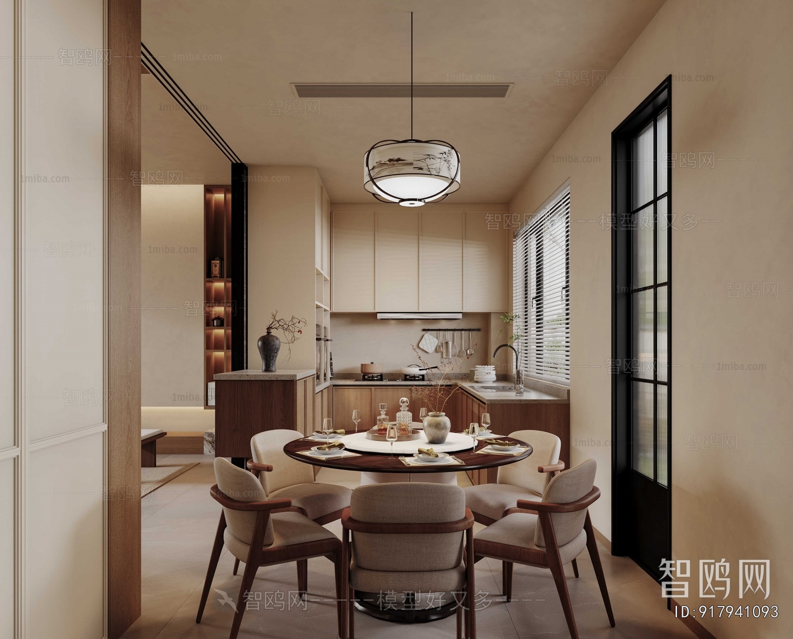 New Chinese Style Dining Room