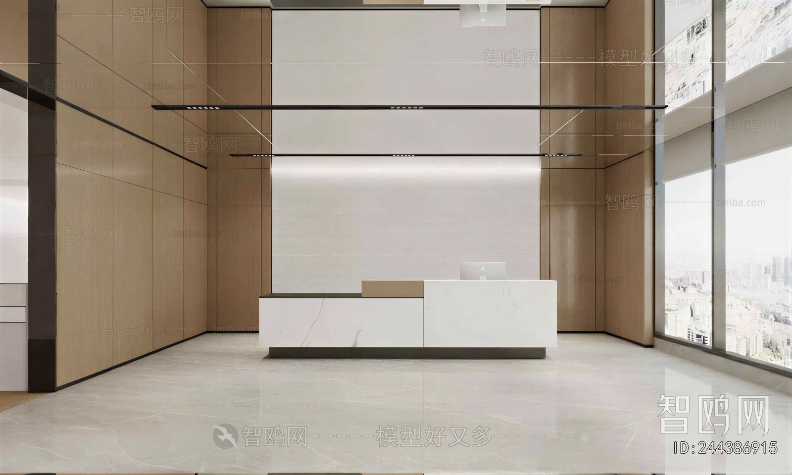 Modern Office Reception Desk