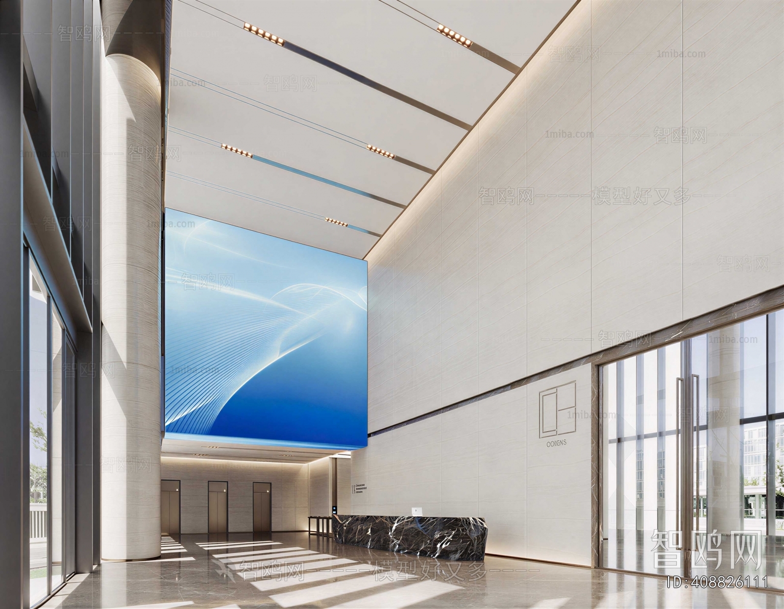 Modern Office Reception Desk