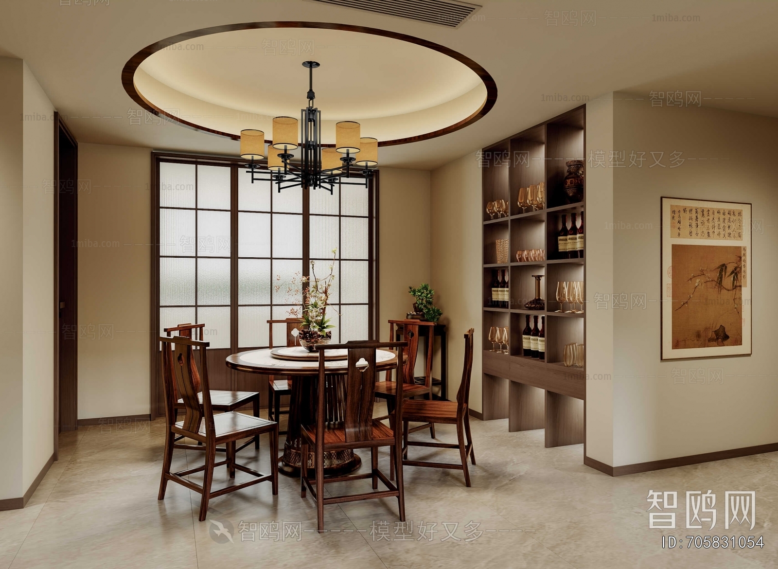 New Chinese Style Dining Room