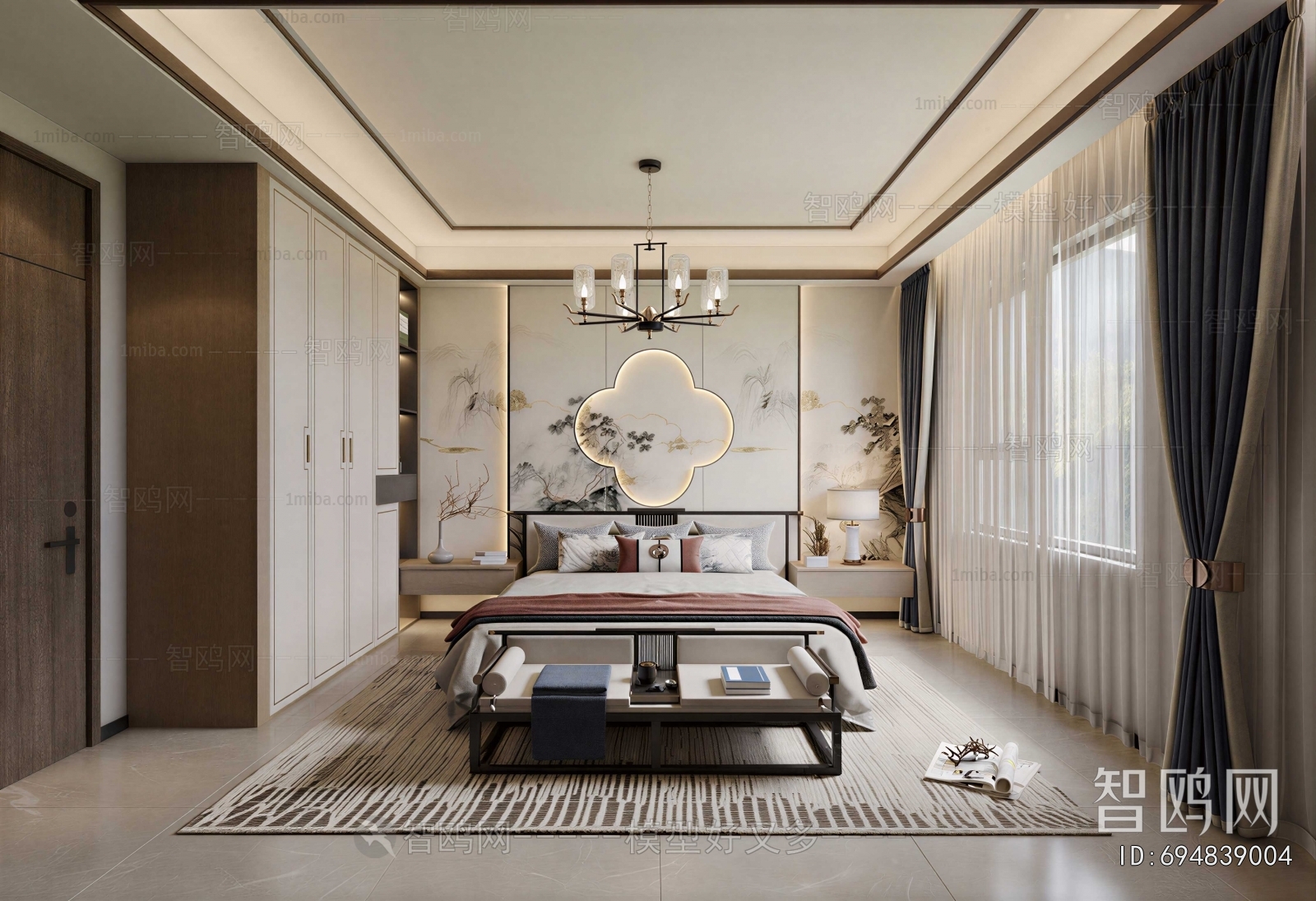 New Chinese Style Bedroom