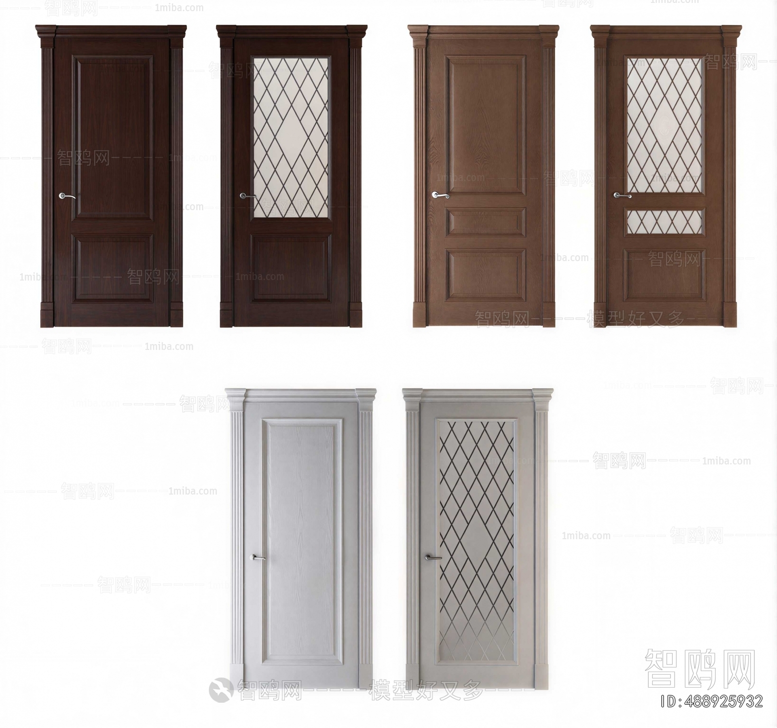 Simple European Style Single Door