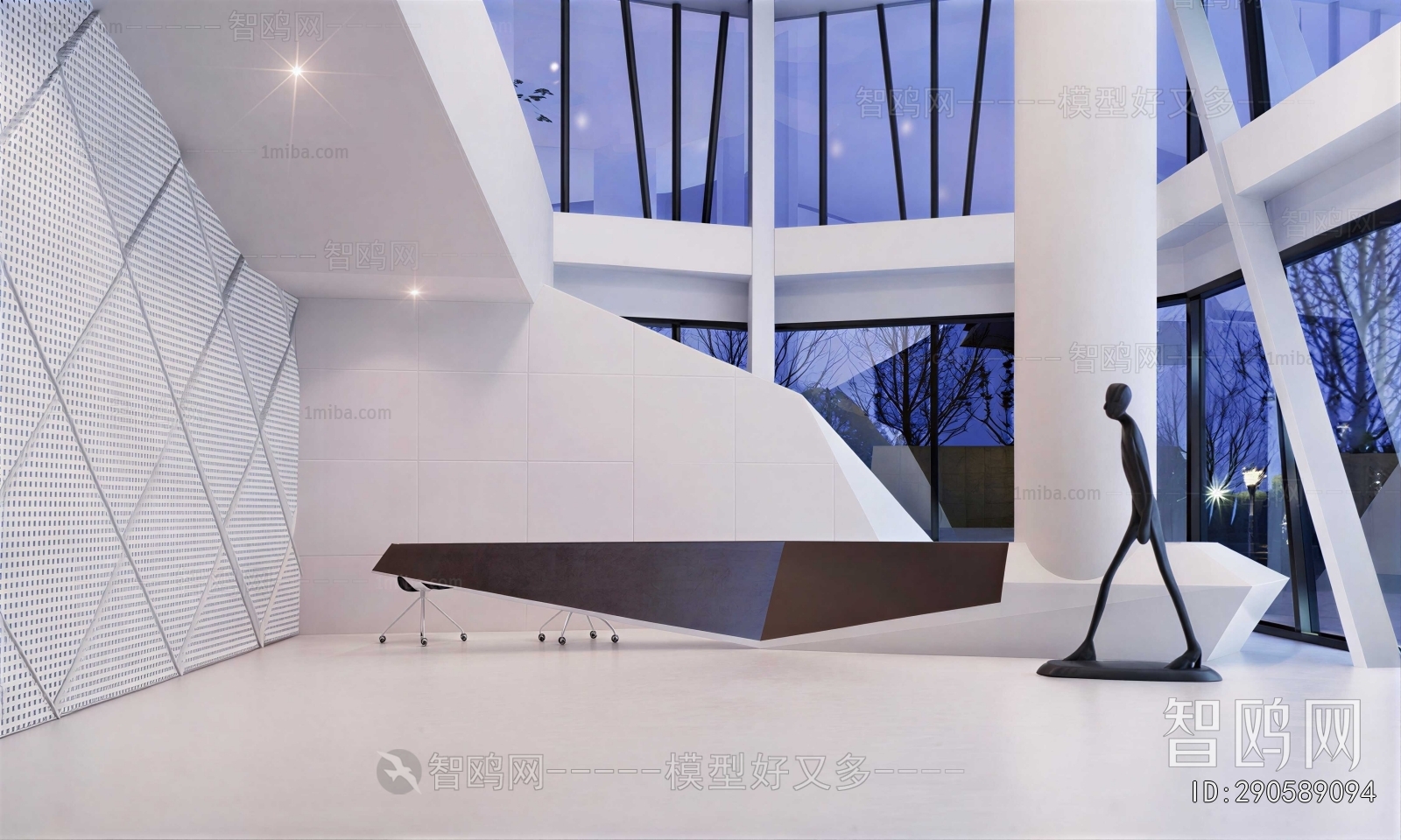 Modern Office Reception Desk