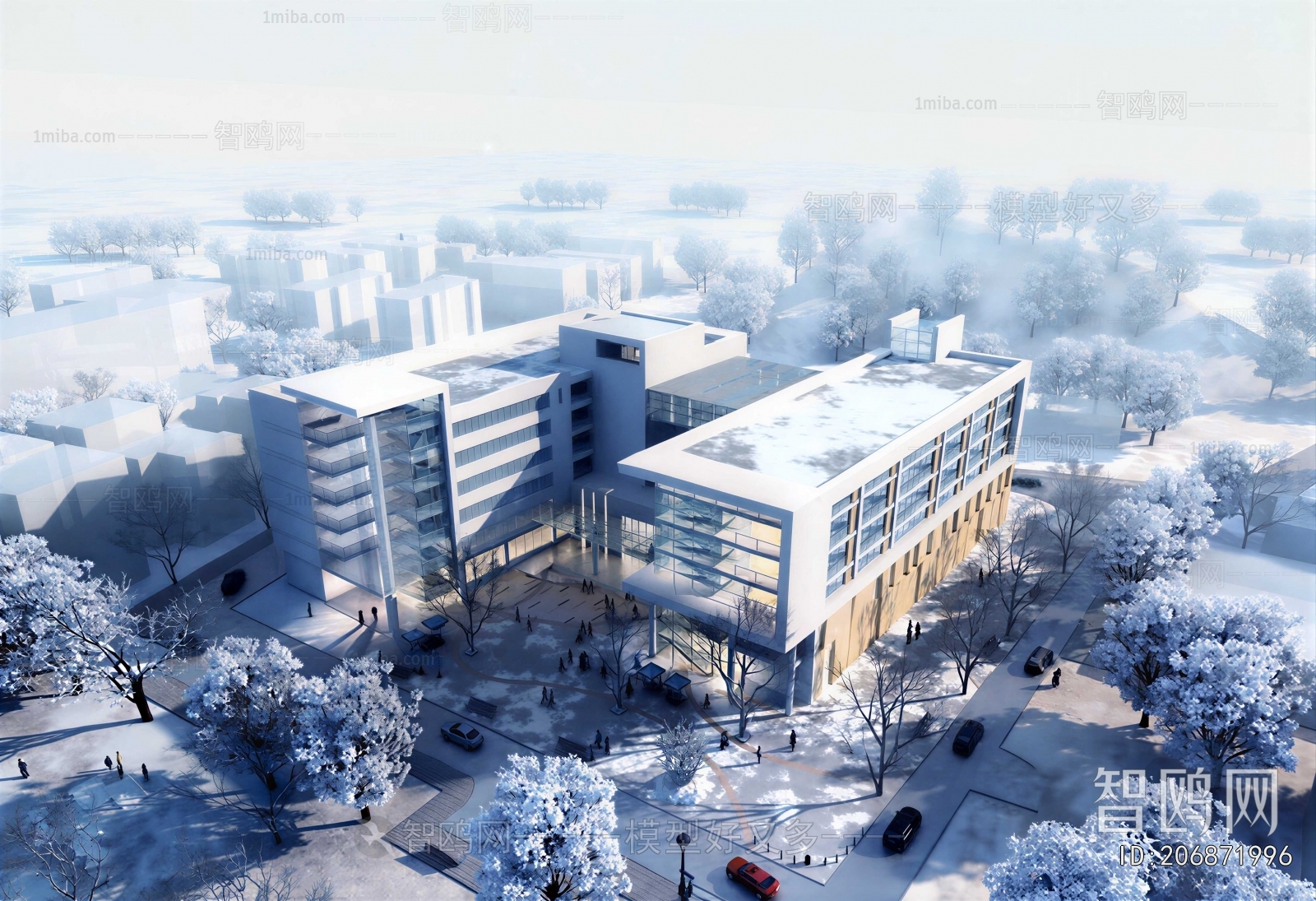 Modern Architectural Bird's-eye View Planning