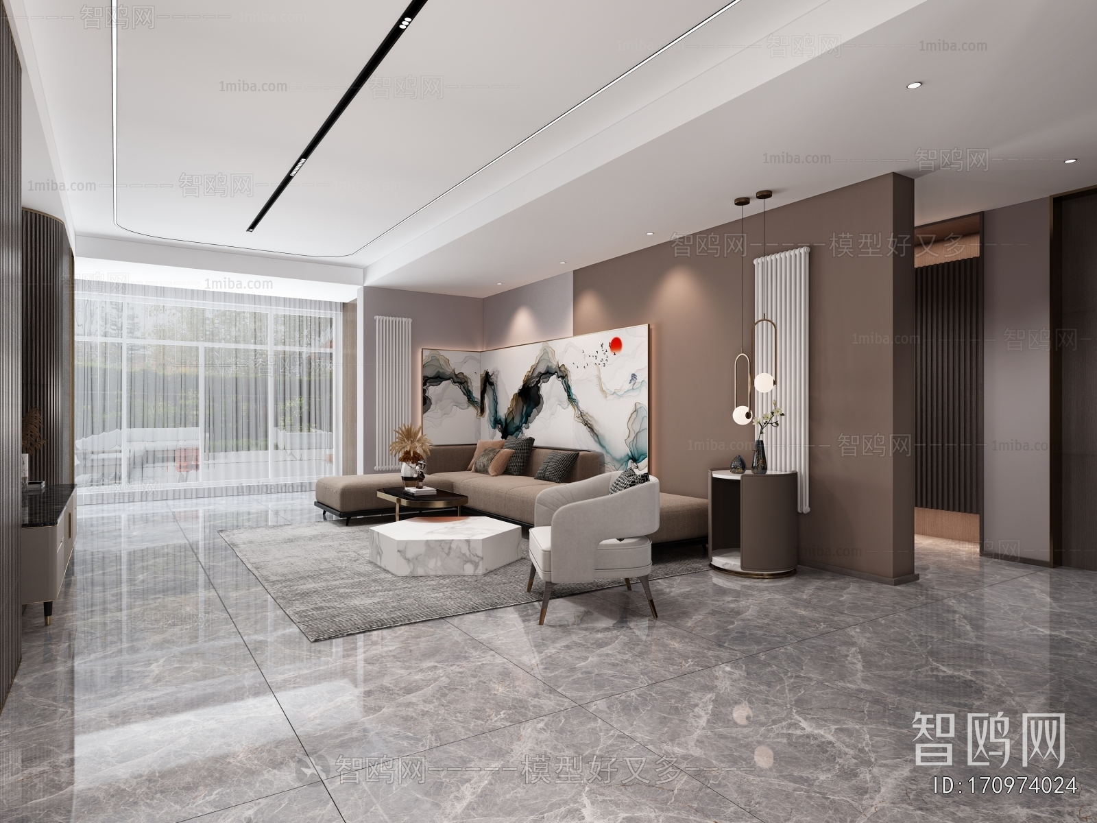 New Chinese Style A Living Room