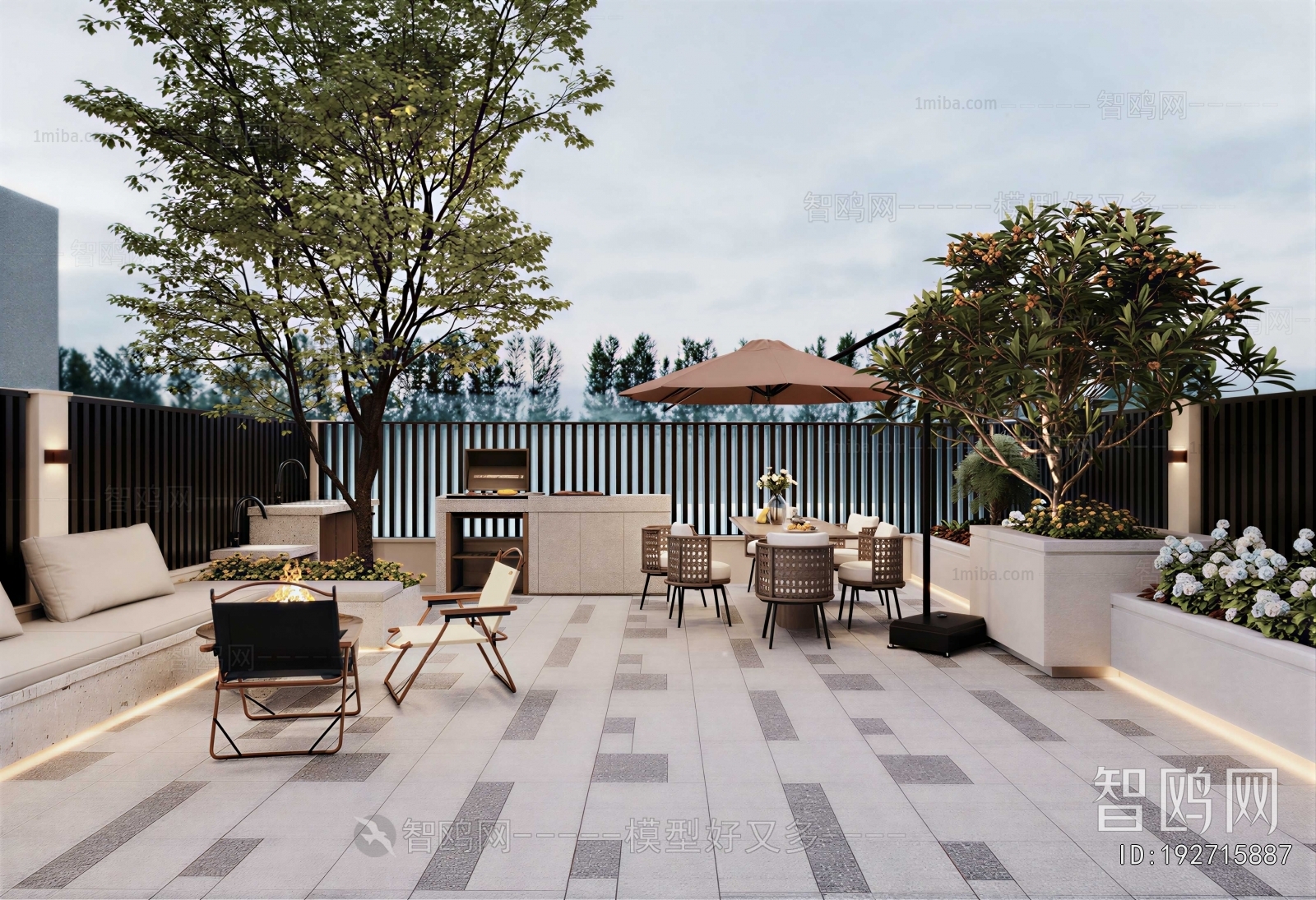 Modern Courtyard/landscape