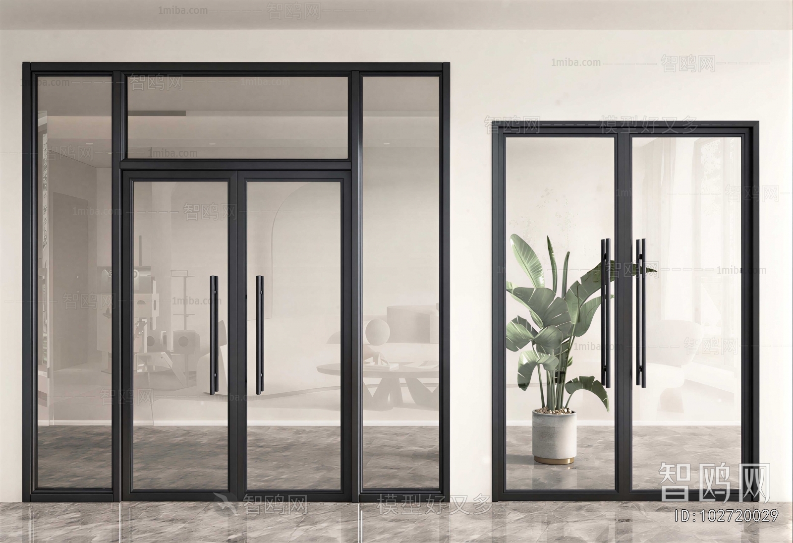 Modern Double Door