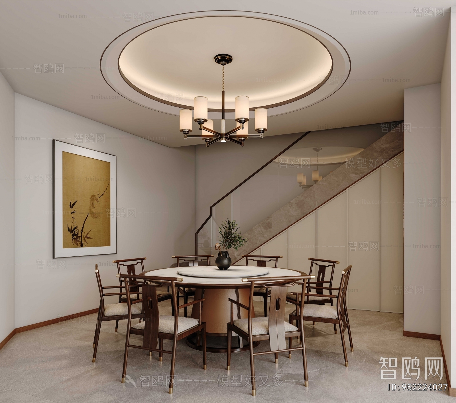New Chinese Style Dining Room