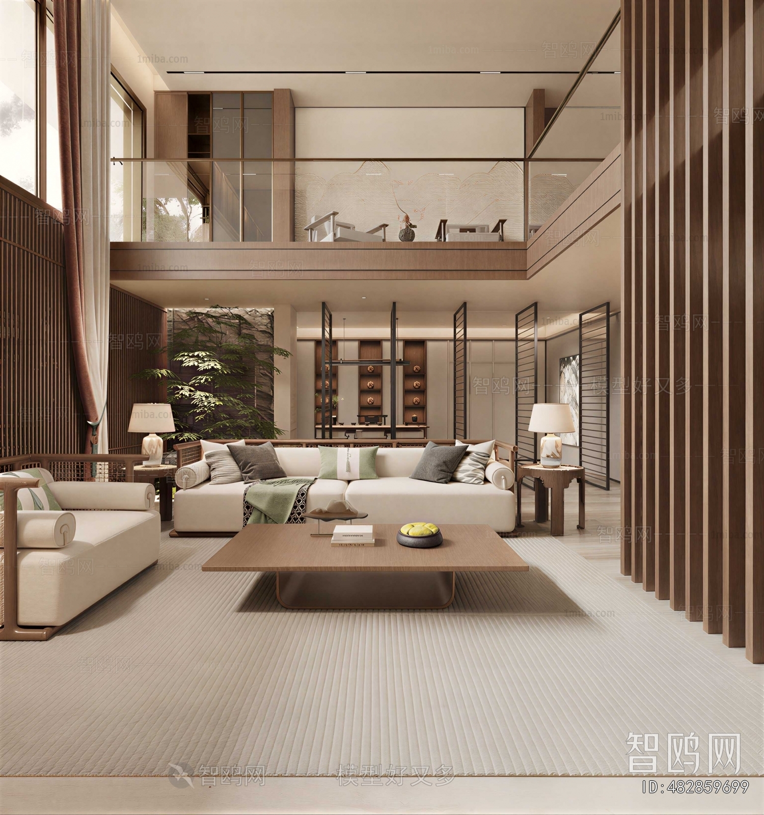 New Chinese Style A Living Room
