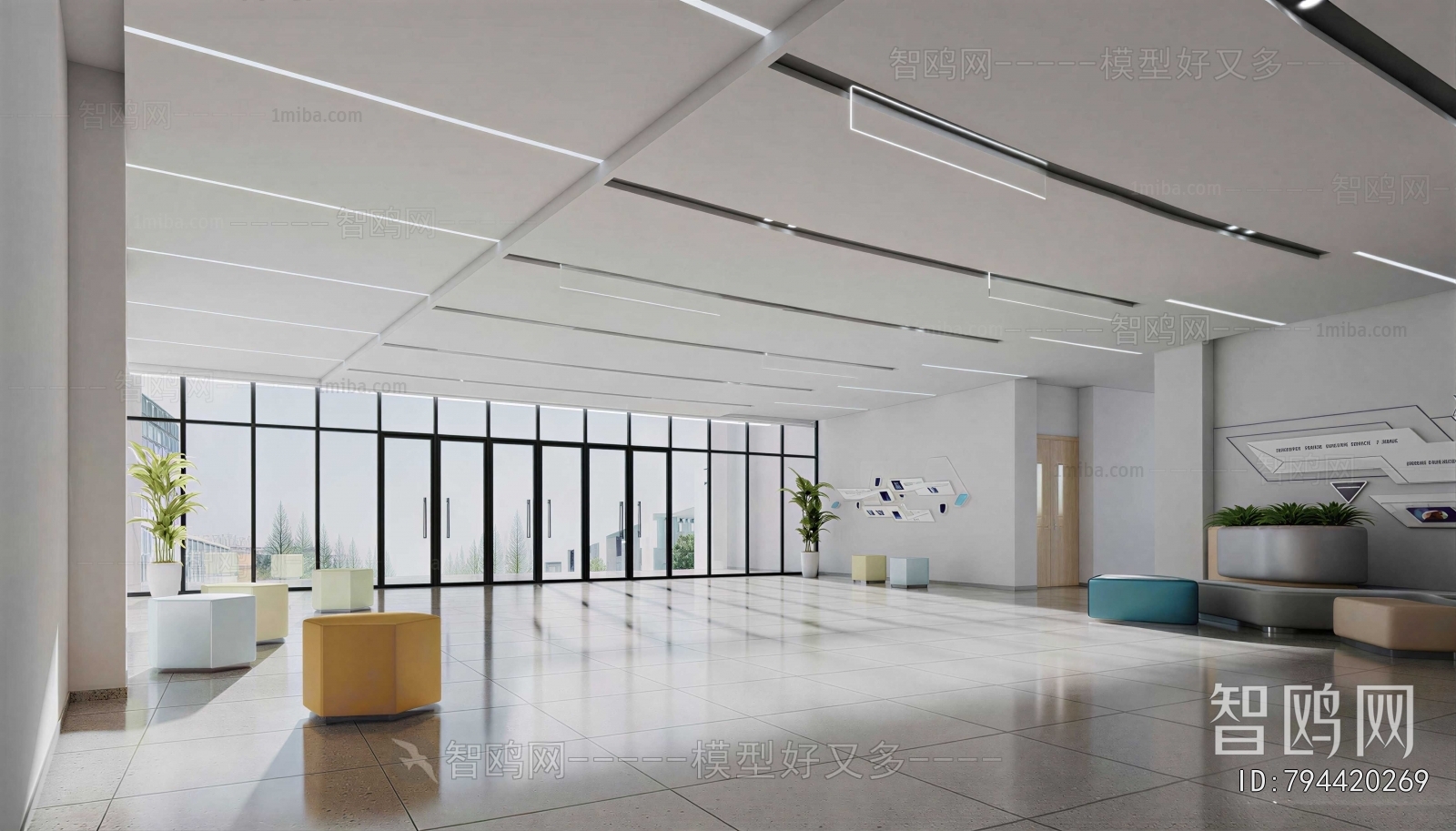 Modern Office Reception Desk