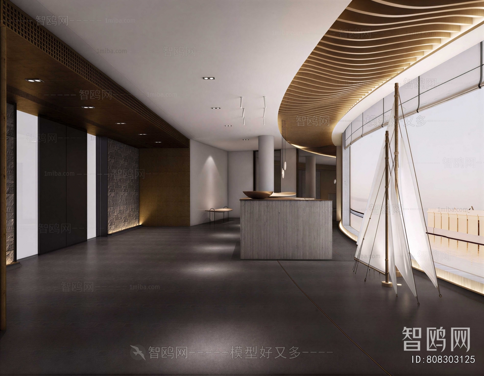 Modern Office Reception Desk