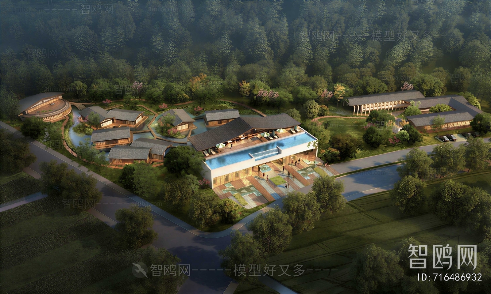 Chinese Style Architectural Bird's-eye View Planning