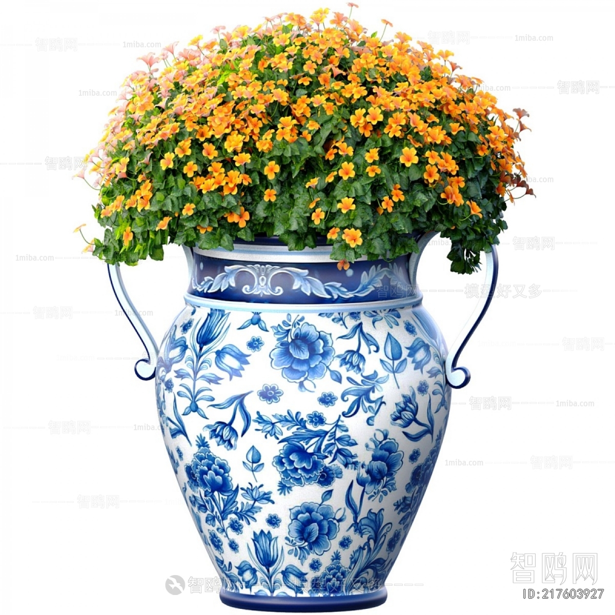 New Chinese Style Ground Green Plant Potted Plants