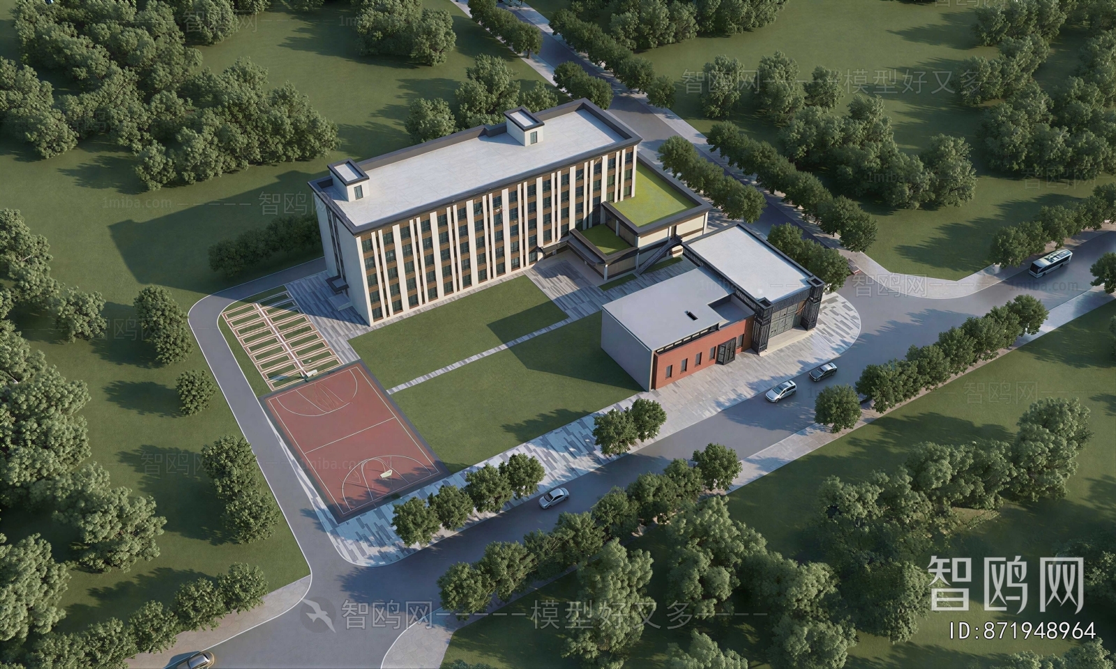 Modern Architectural Bird's-eye View Planning