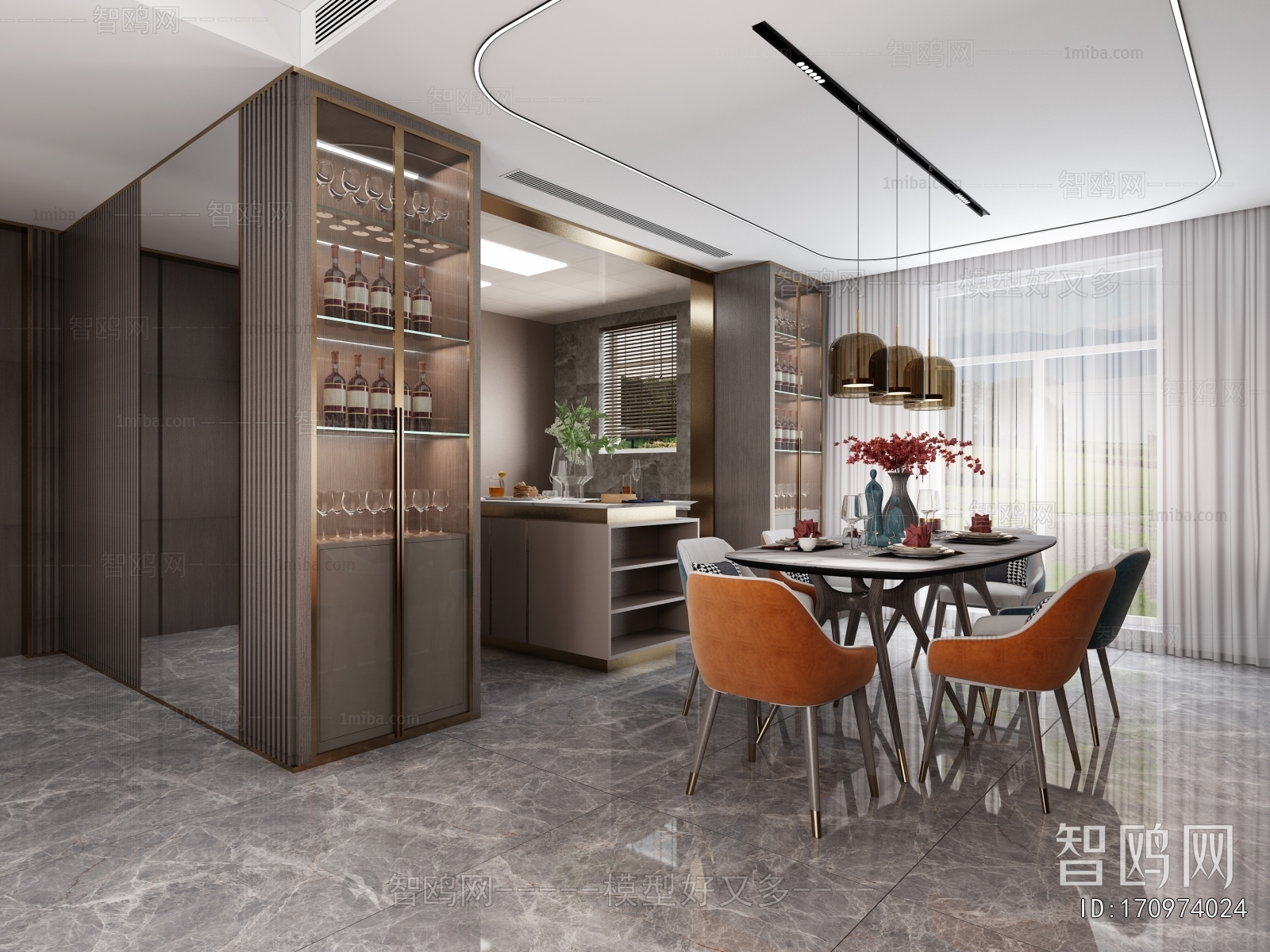 New Chinese Style A Living Room