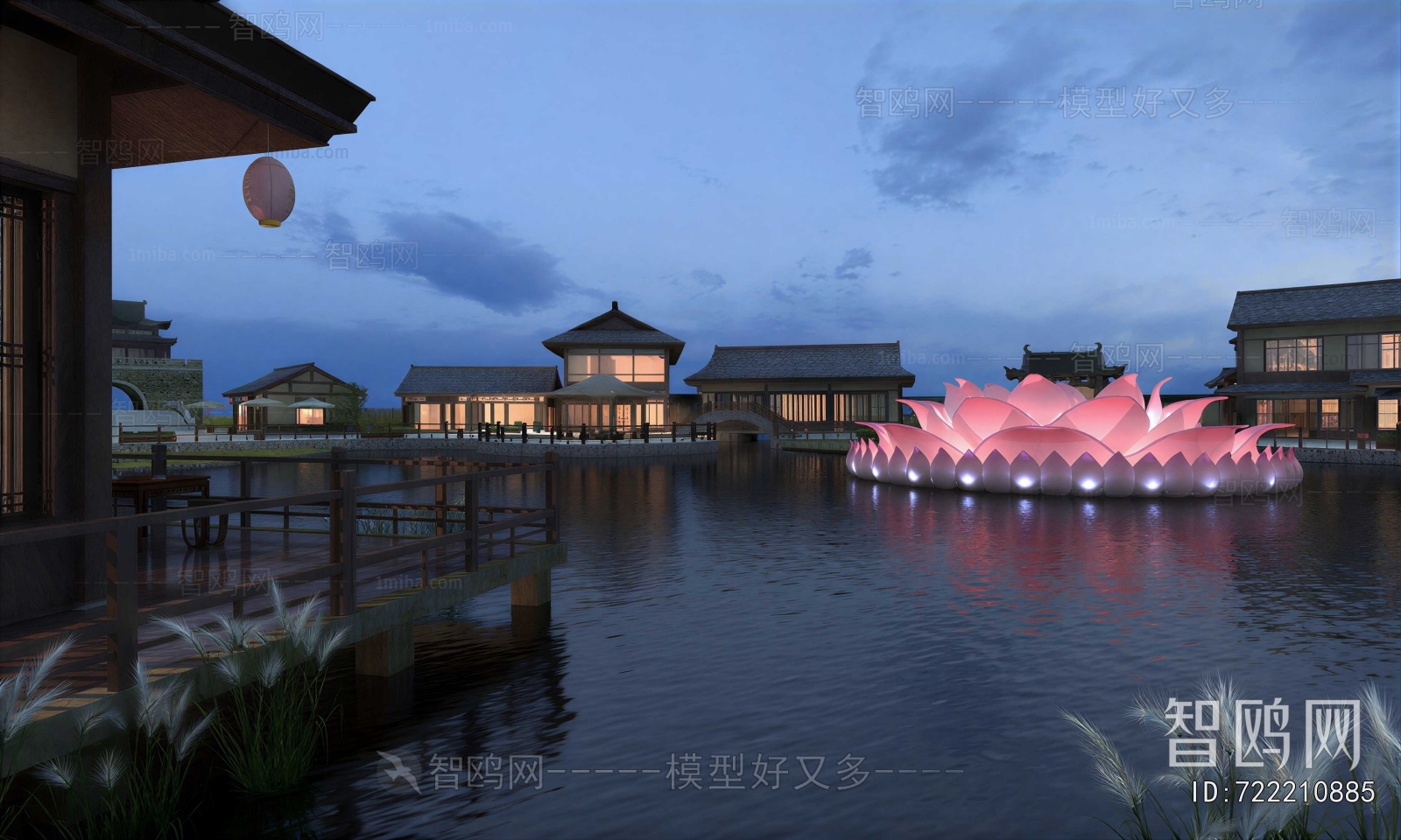 New Chinese Style Ancient Architectural Buildings